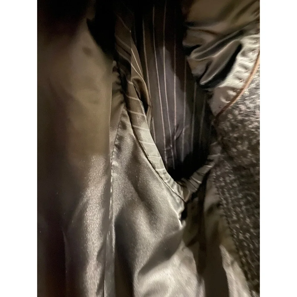 Banana Republic Tweed Blazer 48R Charcoal Wool Blend Sport‎ Coat Tailored
